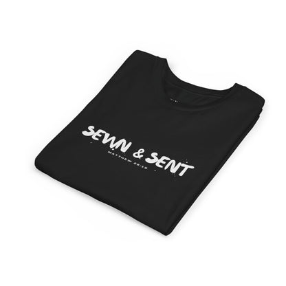 Youth T-Shirt — "Sewn & Sent" Christian Graphic Tee (Matthew 28:19)