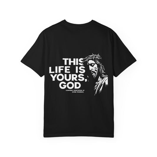 T-Shirt — “This Life Is Yours God” Christian Graphic Tee (Jesus with Crown of Thorns)
