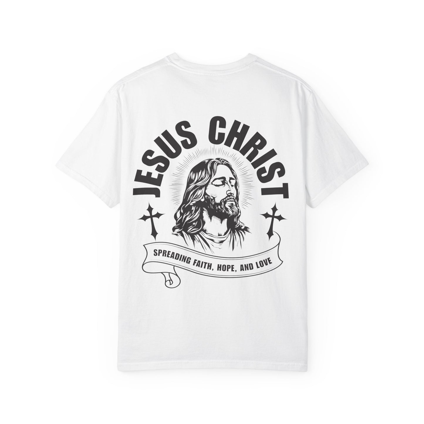 Jesus Christ Graphic T-Shirt – "Sewn & Sent" Faith Tee with Back Illustration