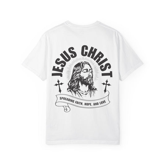 Jesus Christ Graphic T-Shirt – "Sewn & Sent" Faith Tee with Back Illustration