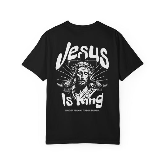 Jesus Is King T-Shirt — Graphic Christian Faith Tee ("Jesus Is King")