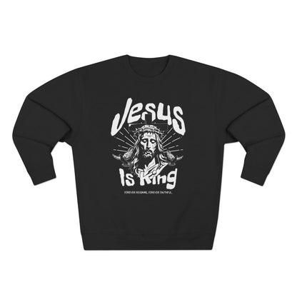 Jesus Is King Crewneck Sweatshirt — Christian Religious Pullover